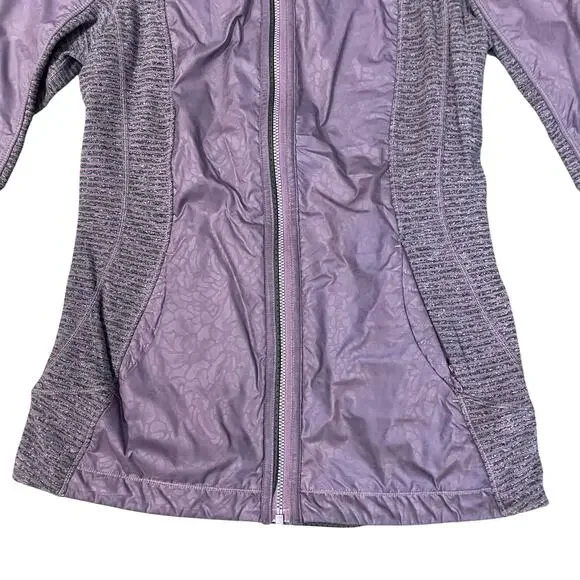 Lululemon Athletica Women's Rebel Runner Jacket Long Sleeve Size 4 Purple Gray